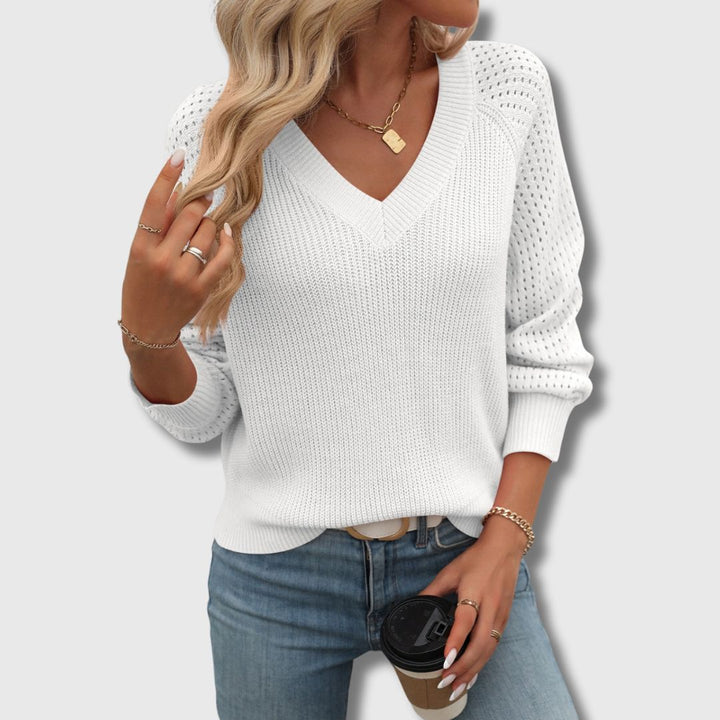 Jade | Elegant V-Neck Sweater 1