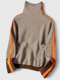 Victoria | Bold Patterned Winter High Neck Sweater