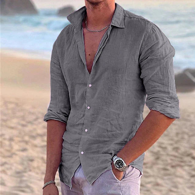 Jaxon | Men's Linen Shirt – Lightweight Cotton Blend, Casual Comfort 11
