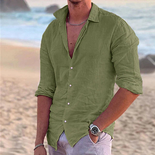 Jaxon | Men's Linen Shirt – Lightweight Cotton Blend, Casual Comfort 9