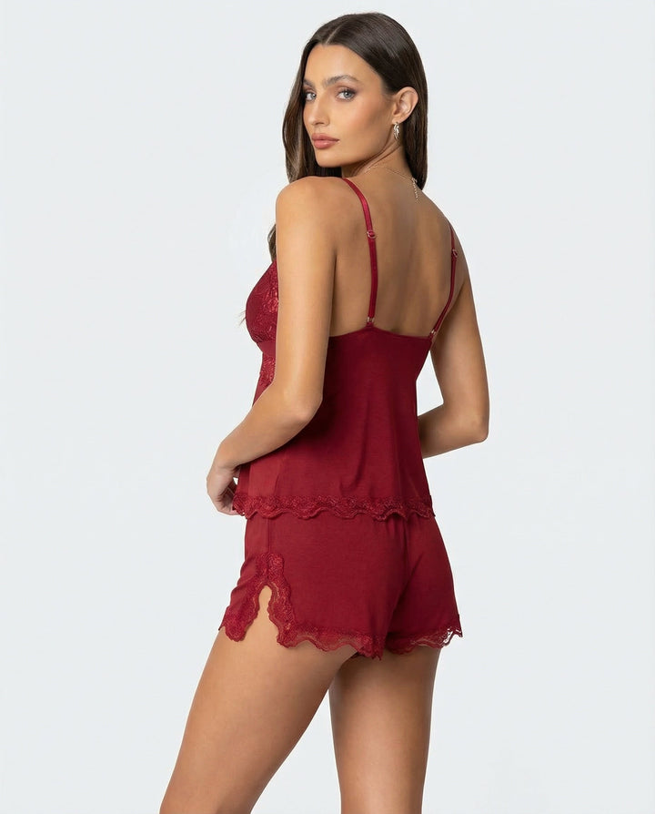 Jennifer | Elegant Lace Trim Cami & Short Set 6