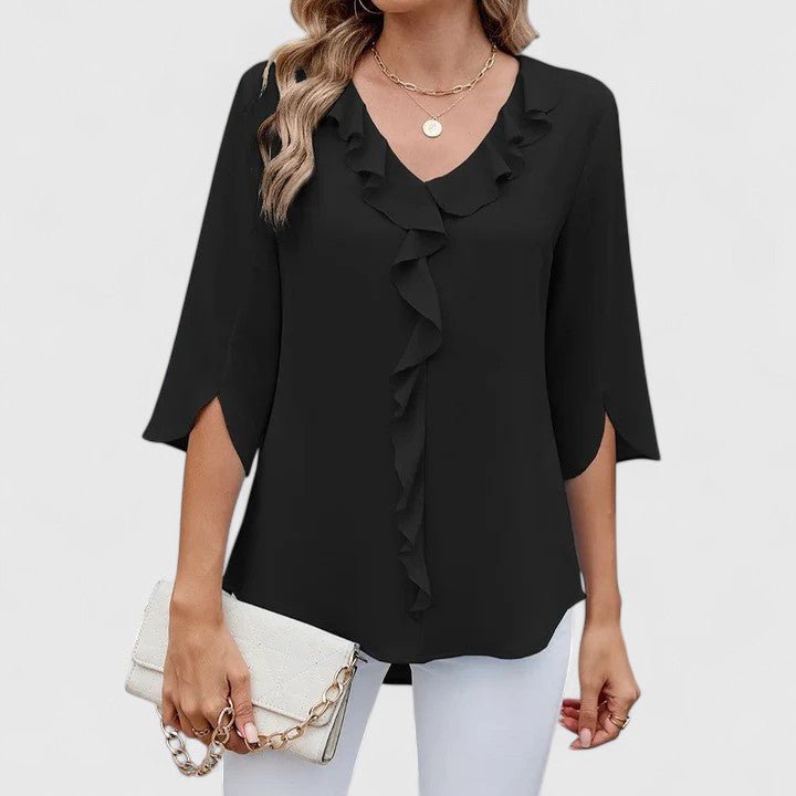 Jessica | Comfortable And Elegant Ruffle Chiffon Blouse 4