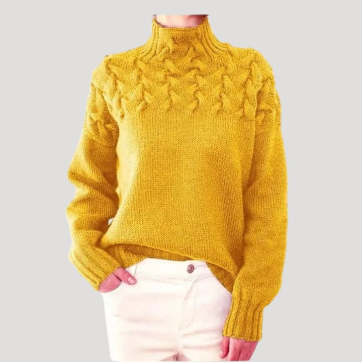 Johanna | Comfortable And Warm Cable Knit Turtleneck Pullover Sweater 5