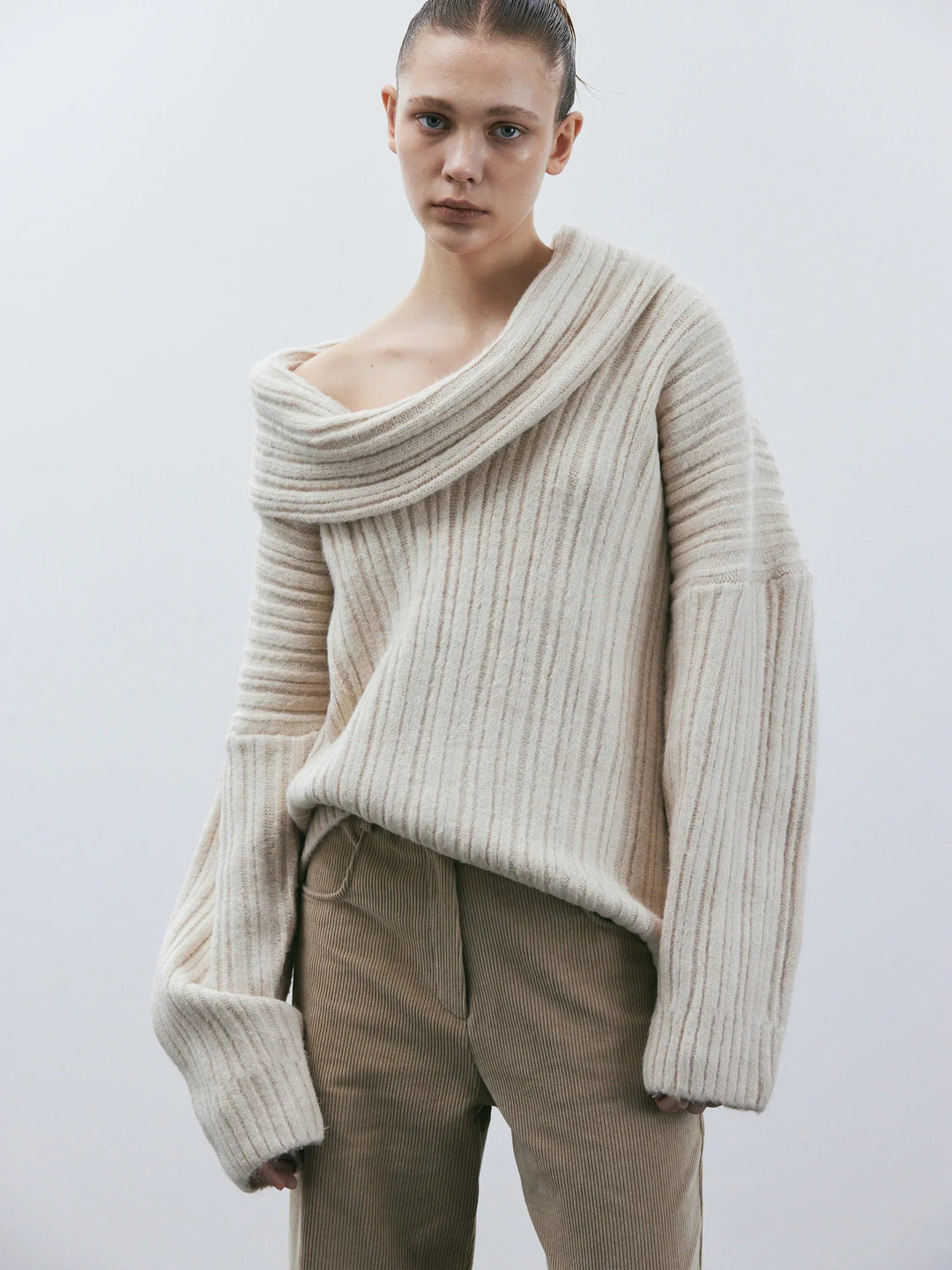 Josephine | Oversized & high roll knitted sweater 0