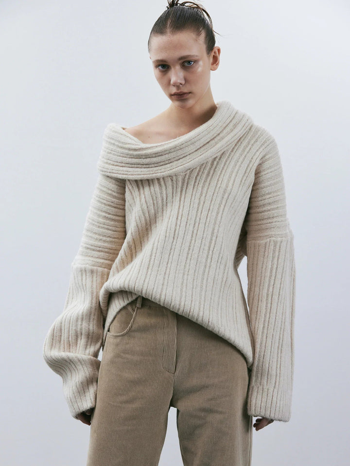 Josephine | Oversized & high roll knitted sweater 1