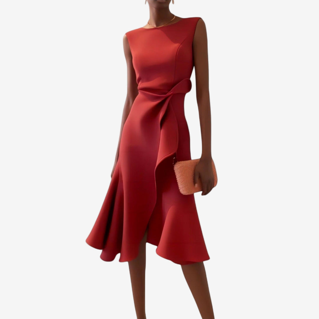 Julia | Elegant Asymmetrical Midi Dress 0