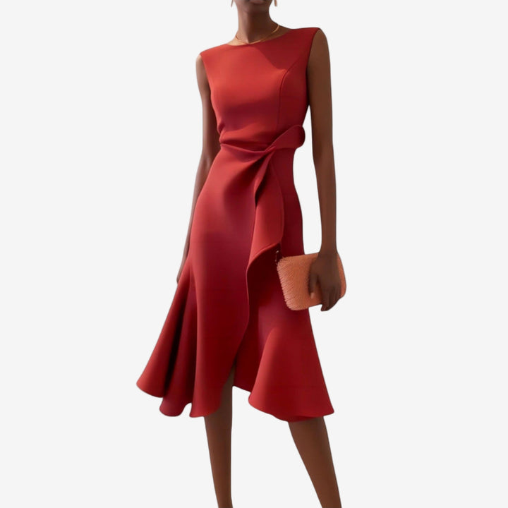 Julia | Elegant Asymmetrical Midi Dress 0