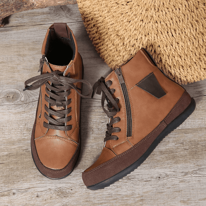 Kate | Black Lace-Up Ankle Boots for Women 0