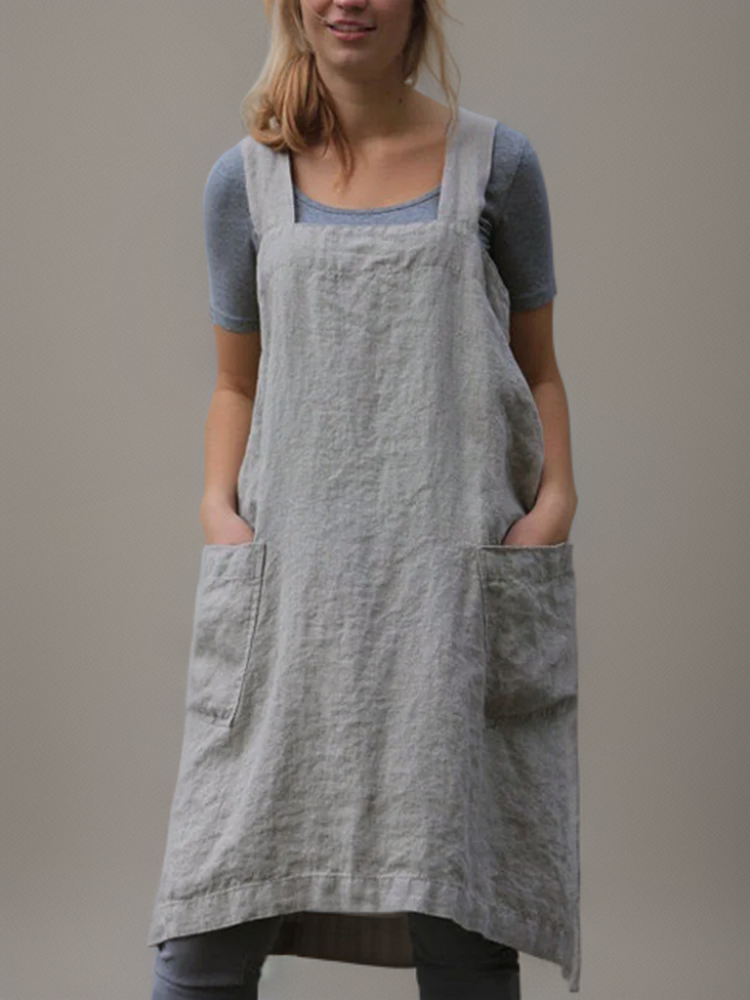 Katrin | Elegant cotton apron dress 0