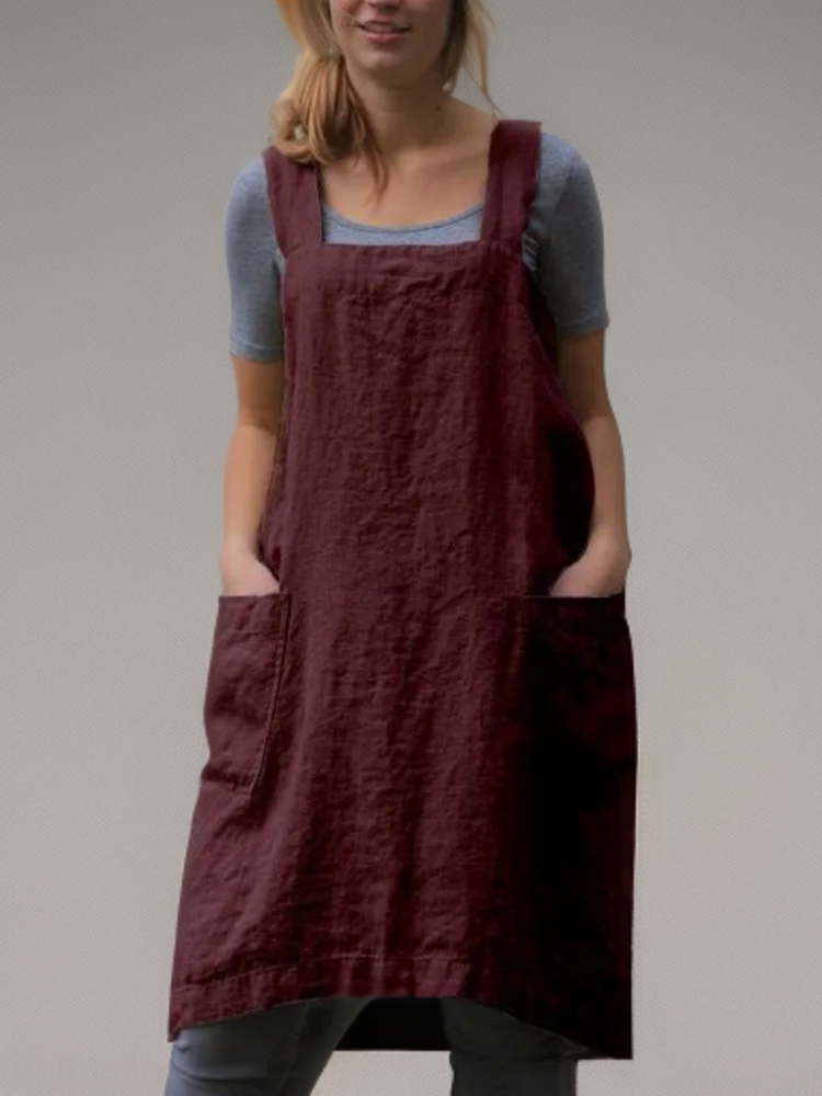 Katrin | Elegant cotton apron dress 7