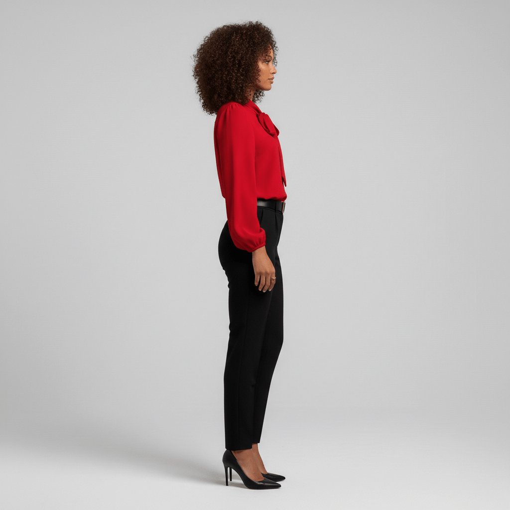 Kayleigh | Comfortable And Elegant Bow-Tie Long-Sleeve Blouse 2