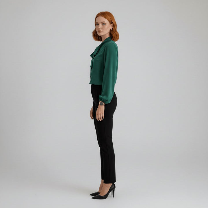 Kayleigh | Comfortable And Elegant Bow-Tie Long-Sleeve Blouse 5