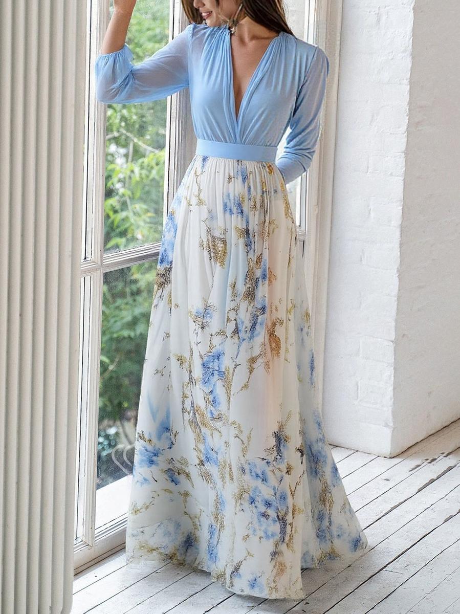 Kerstin | Enchanting Botanical Flutter-Sleeve Maxi Dress 2