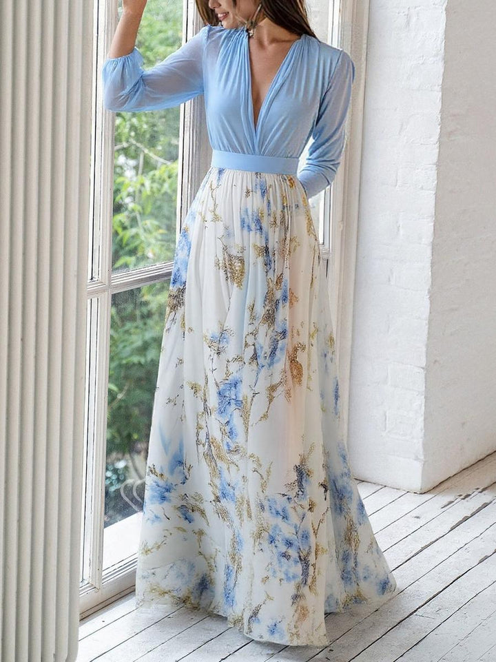 Kerstin | Enchanting Botanical Flutter-Sleeve Maxi Dress 2