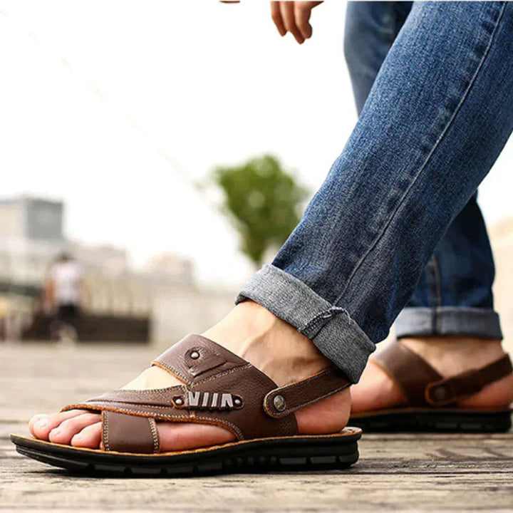 Koen | Vintage Style Men's Leather Sandals 1