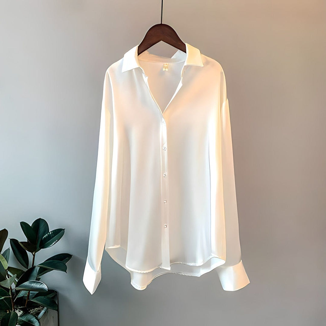 Laura | Elegant Silk Long Sleeve Shirt 3