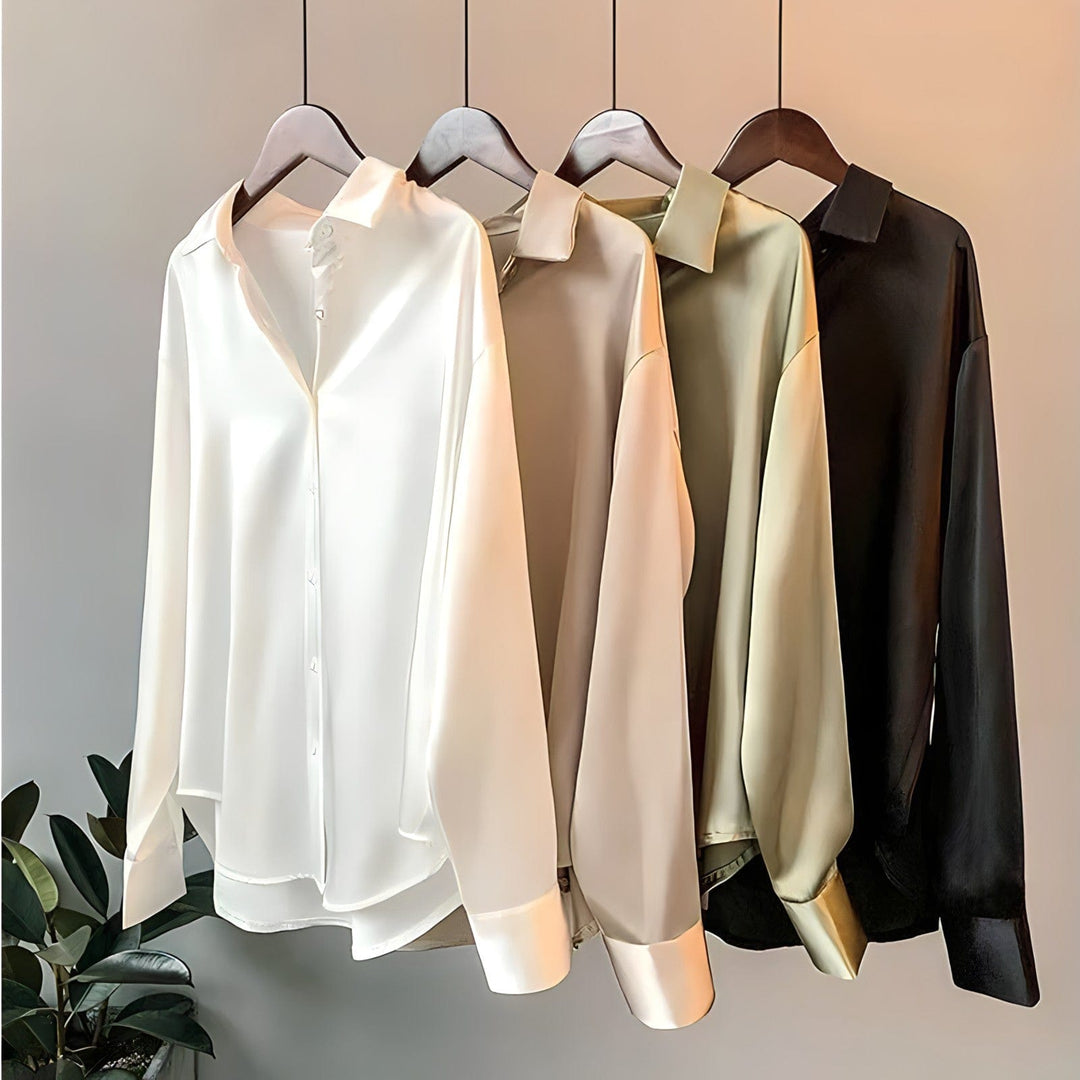 Laura | Elegant Silk Long Sleeve Shirt 4