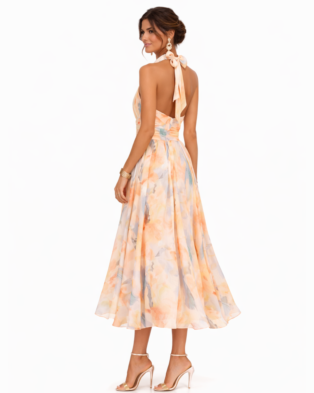 Lavonda | Elegant halter neck maxi dress 3