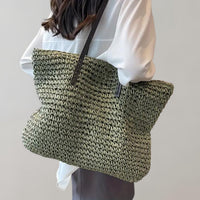 Amelia | Oversized Woven Straw Shoulder Tote Bag