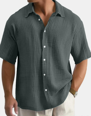Levi | Waffle knit breathable relaxation shirt 7