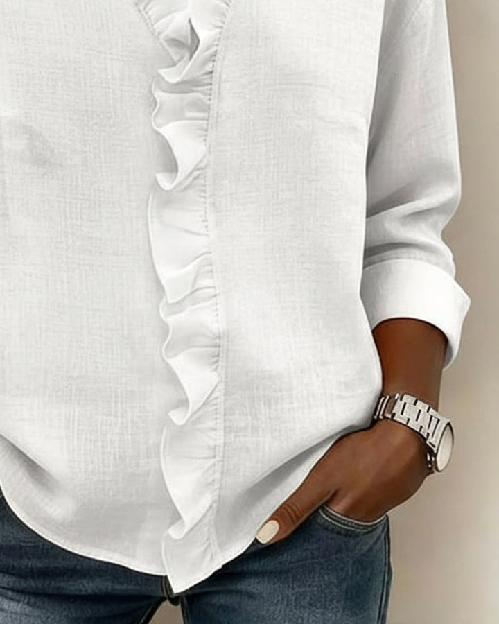 Lily | Elegant Soft Ruffle V-Neck Blouse 5