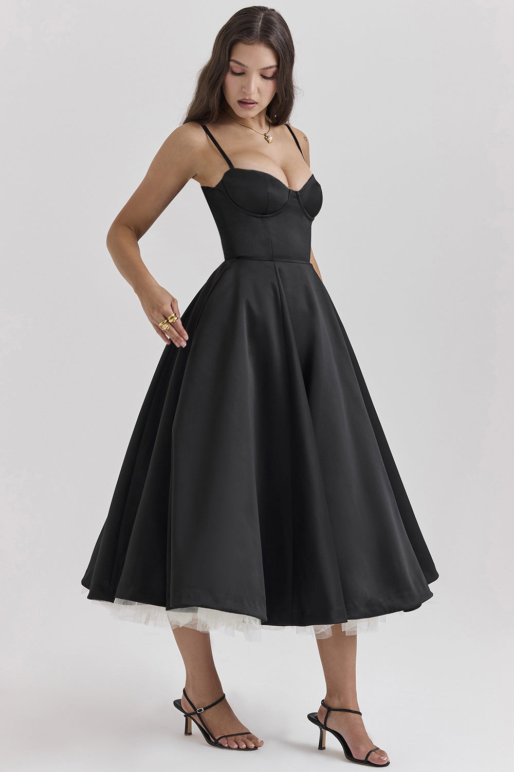 Lily | Elegant White Summer Dress – High-Low Tulle Wedding Guest Dress 3