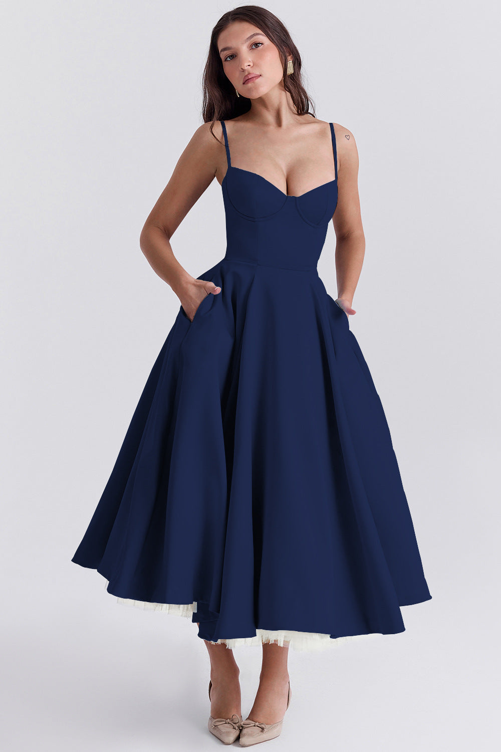 Lily | Elegant White Summer Dress – High-Low Tulle Wedding Guest Dress 6