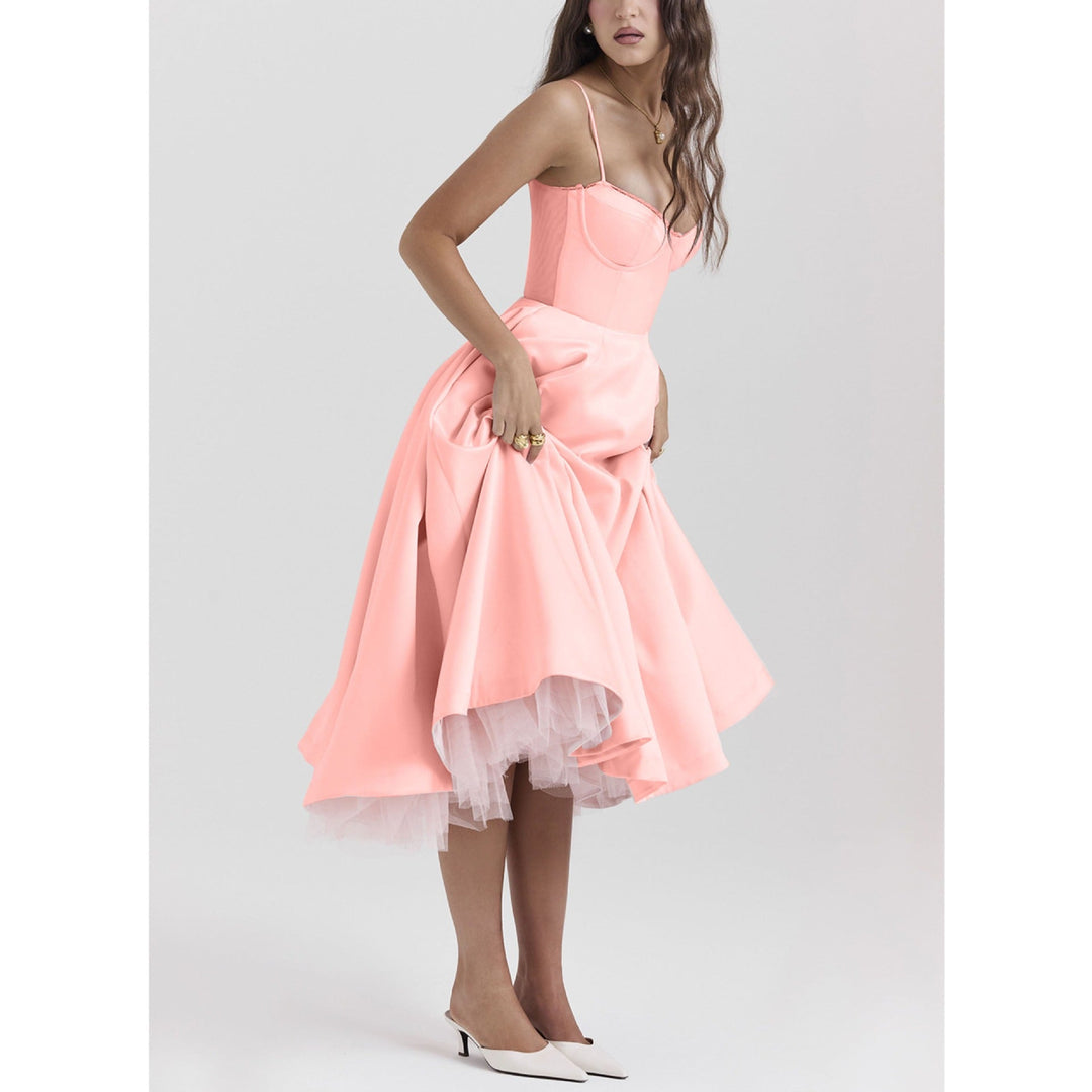 Lily | Elegant White Summer Dress – High-Low Tulle Wedding Guest Dress 8
