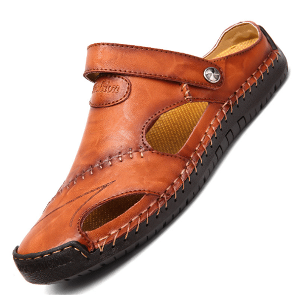 Logan | Orthopedic Leather Closed Toe Sandals 5
