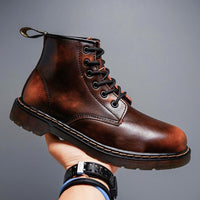 Connor | Vintage Genuine Leather Lace-Up Boots