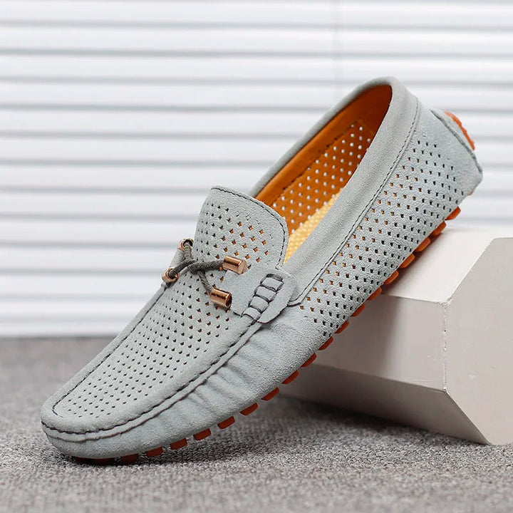 Lorenzo | Breathable and Stylish Perforated Leather Loafers 10