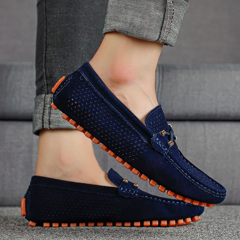 Lorenzo | Breathable and Stylish Perforated Leather Loafers 3