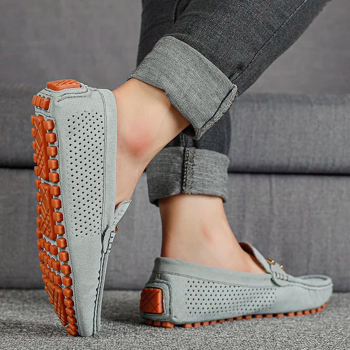 Lorenzo | Breathable and Stylish Perforated Leather Loafers 4