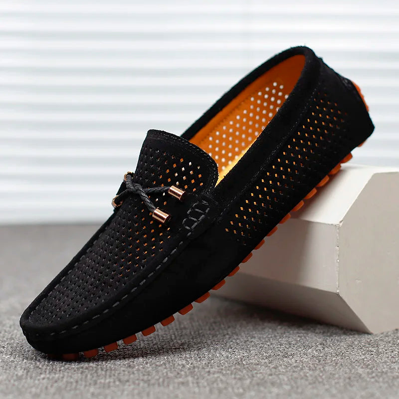 Lorenzo | Breathable and Stylish Perforated Leather Loafers 9