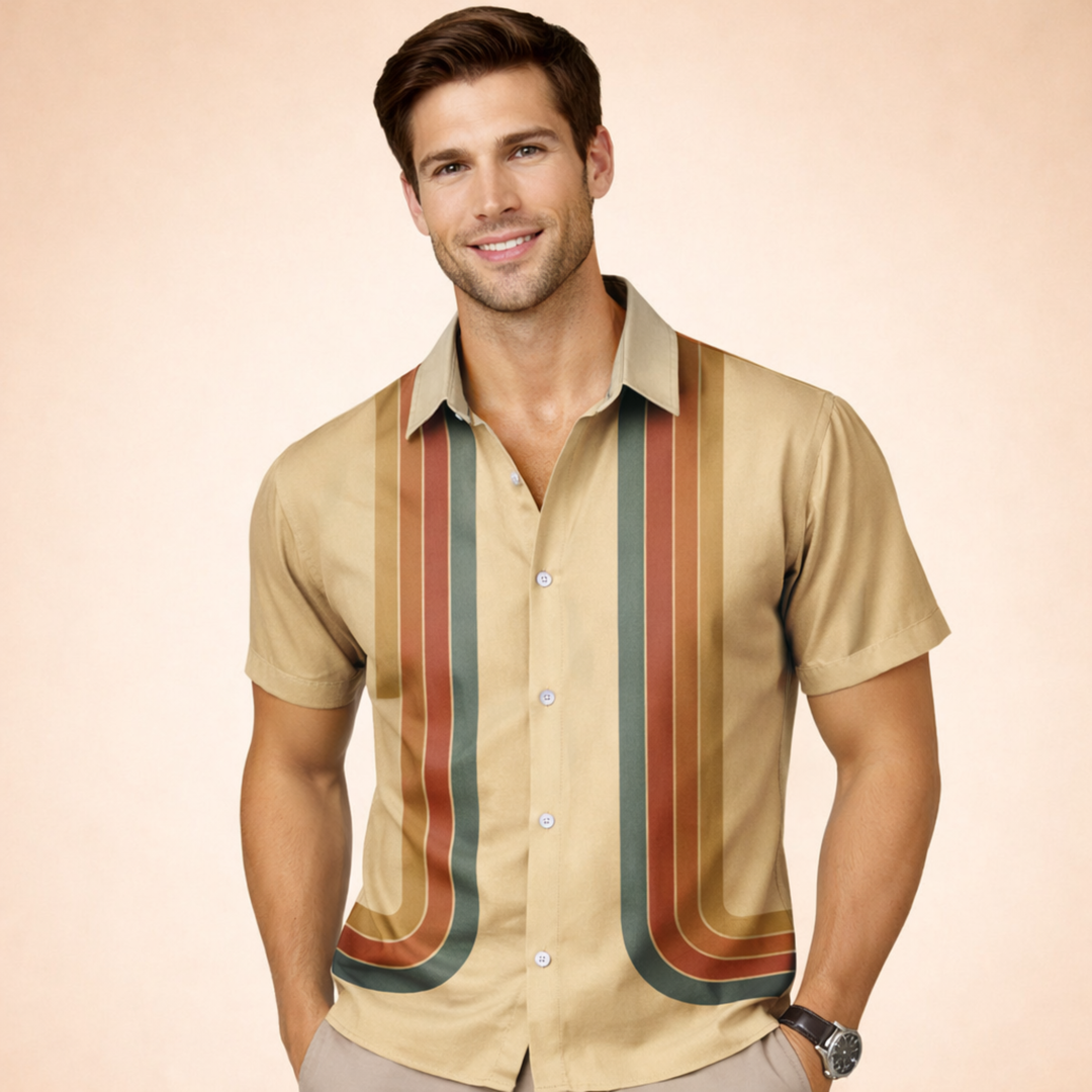 Lorenzo | Men’s Shirt – Retro Multicolor, Comfortable &amp; Stylish 1