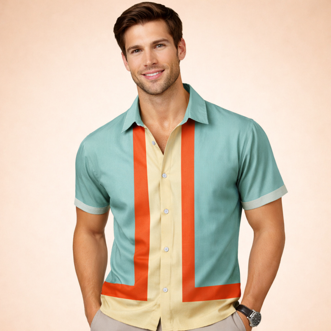 Lorenzo | Men’s Shirt – Retro Multicolor, Comfortable &amp; Stylish 3