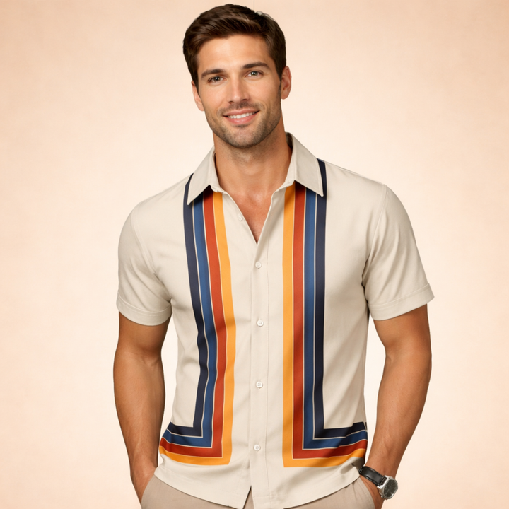 Lorenzo | Men’s Shirt – Retro Multicolor, Comfortable &amp; Stylish 4