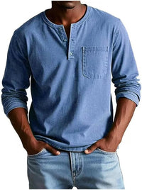 Chris | Modern Masculine Long-Sleeved Henley Shirt