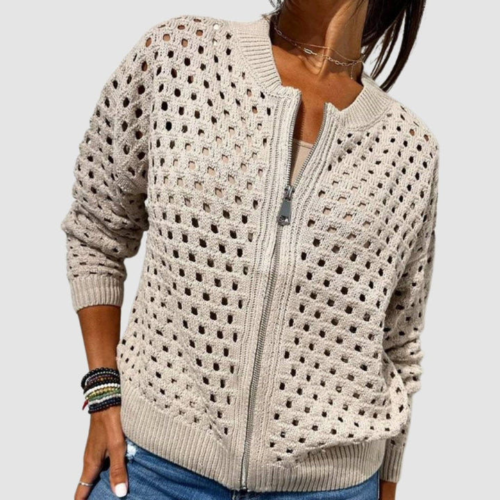 Luna | Breathable and Cozy Casual Zip-Up Cardigan 0