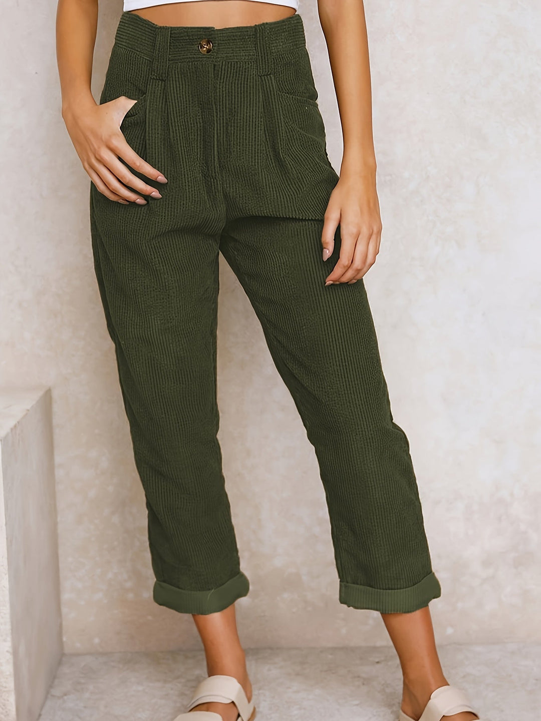 Maple | Corduroy trousers with straight legs 10