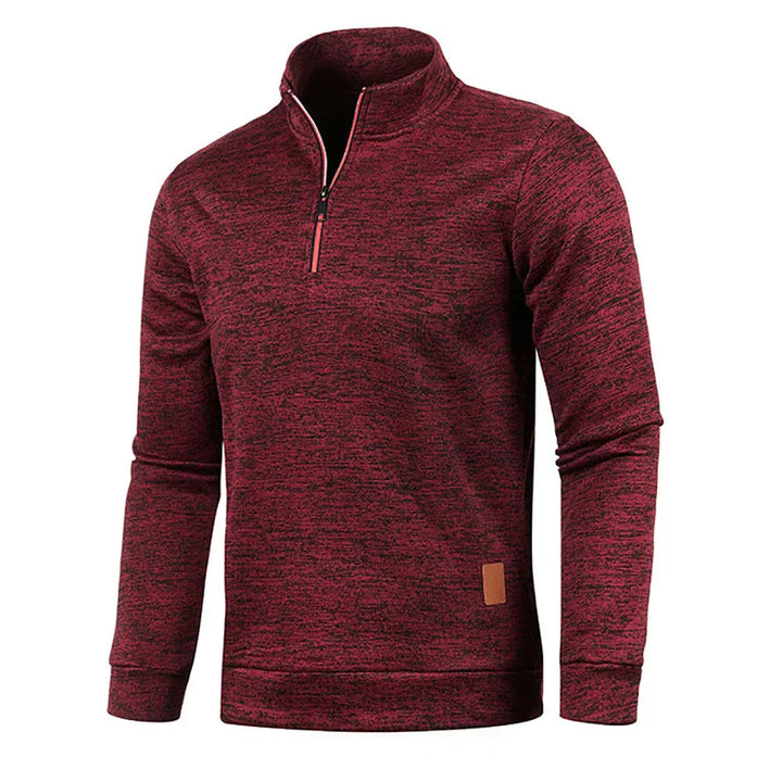 Marcus | Casual And Versatile Half-Zip Marl Sweatshirt 0