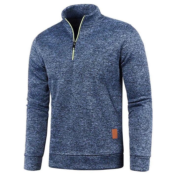 Marcus | Casual And Versatile Half-Zip Marl Sweatshirt 1