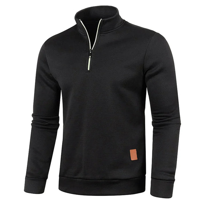 Marcus | Casual And Versatile Half-Zip Marl Sweatshirt 4