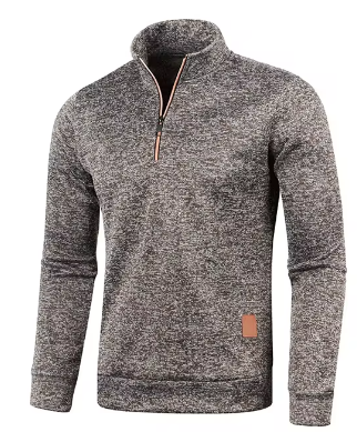 Marcus | Casual And Versatile Half-Zip Marl Sweatshirt 5