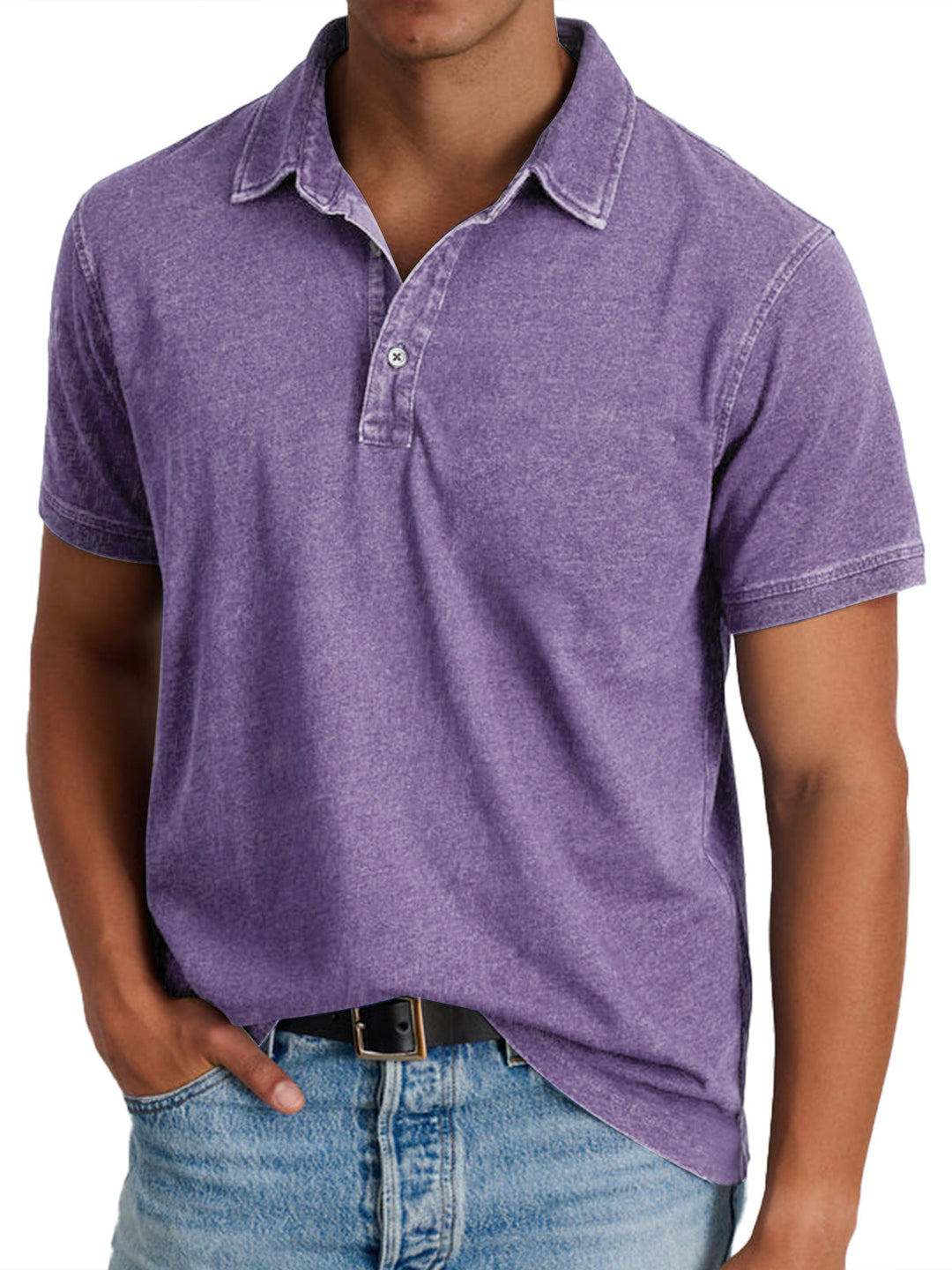 Marcus | Classic Textured Business Casual Polo T-Shirt 8