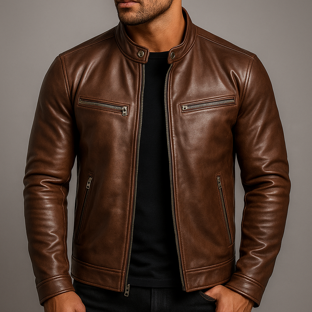 Marcus | Timeless and rugged vintage leather jacket for men 0