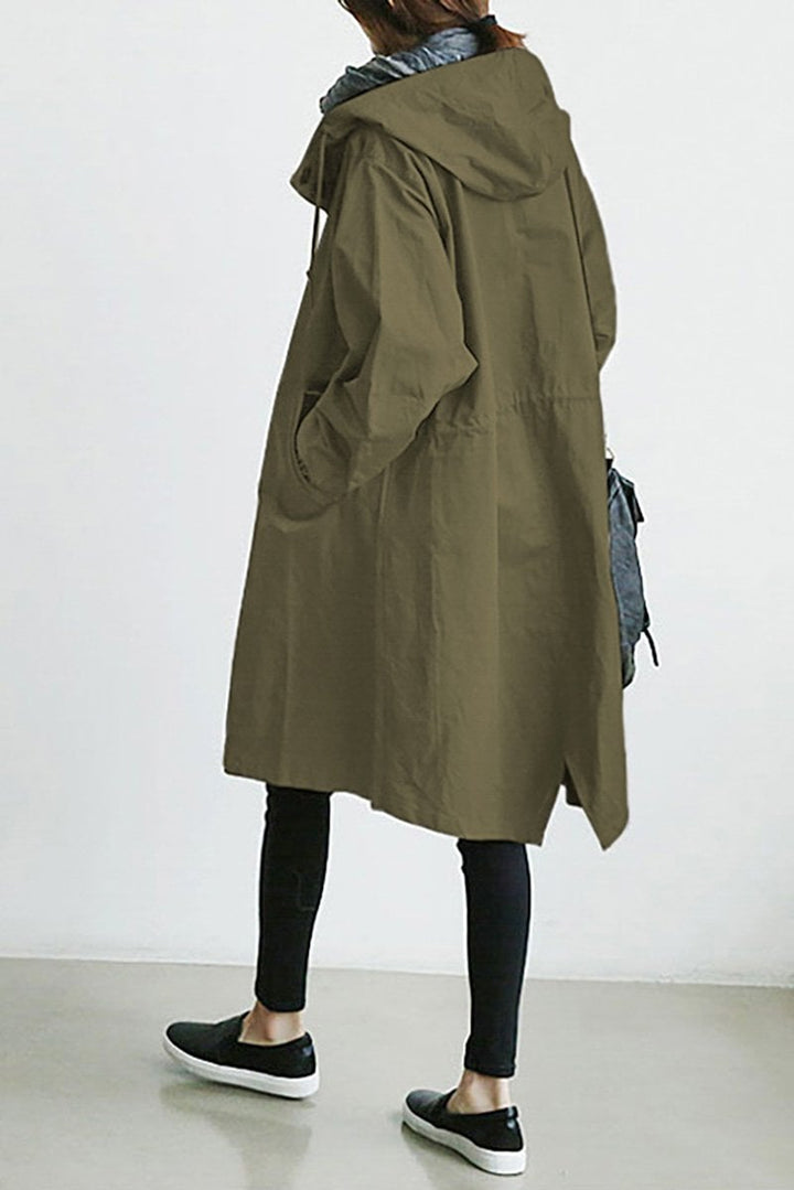 Maria | Elegant waterproof trench coat with hood 2