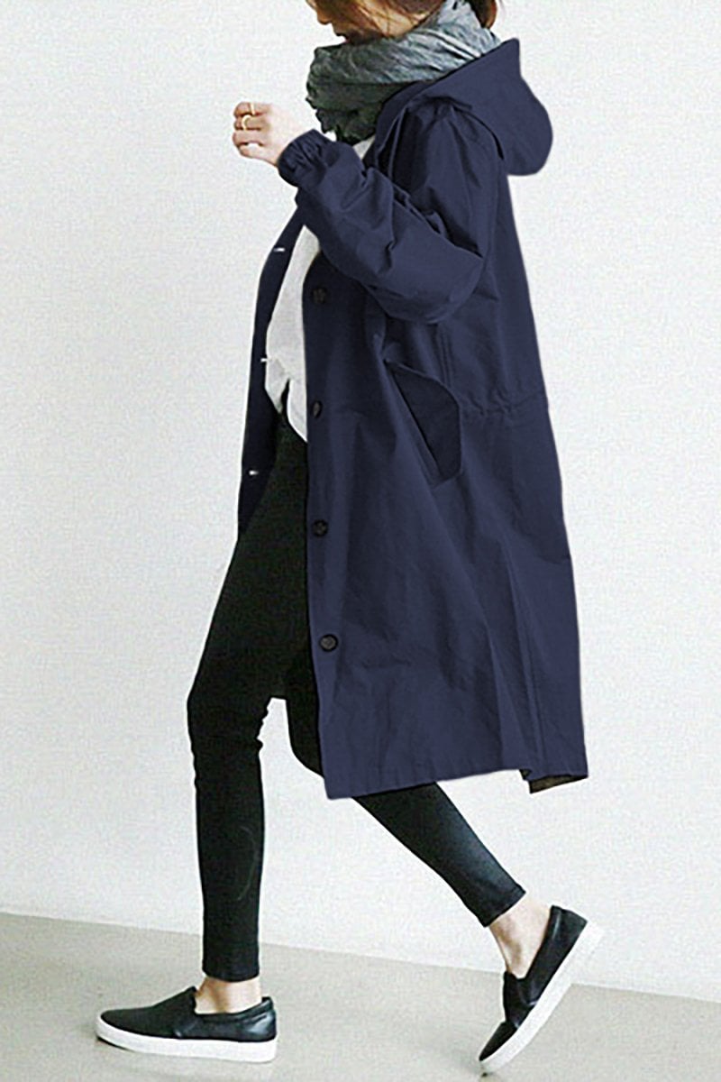 Maria | Elegant waterproof trench coat with hood 3