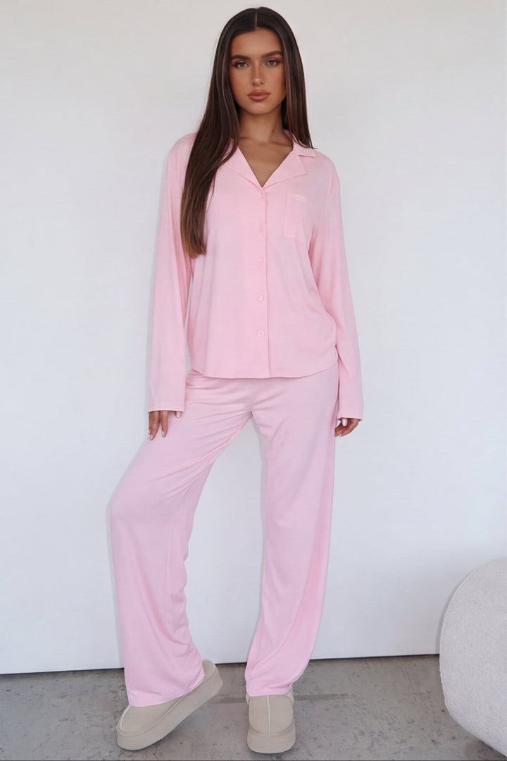 Marilyn | Elegant And Comfortable Wide-Leg Long Sleeve Pajama Set 0