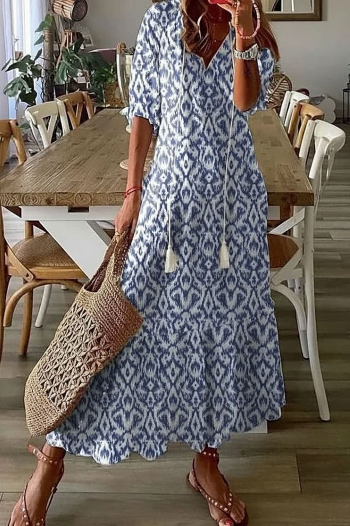 Matilda | Bohemian Floral V-Neck Maxi Dress 6